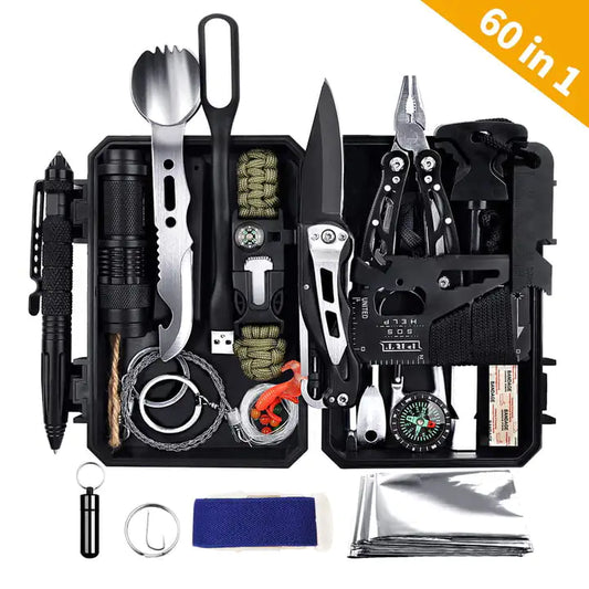 Survival Gear Kits 60 in 1 Outdoor Gear Tools Box Kit Set