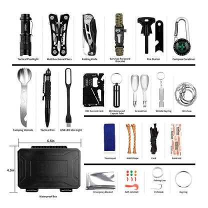 Survival Gear Kits 60 in 1 Outdoor Gear Tools Box Kit Set